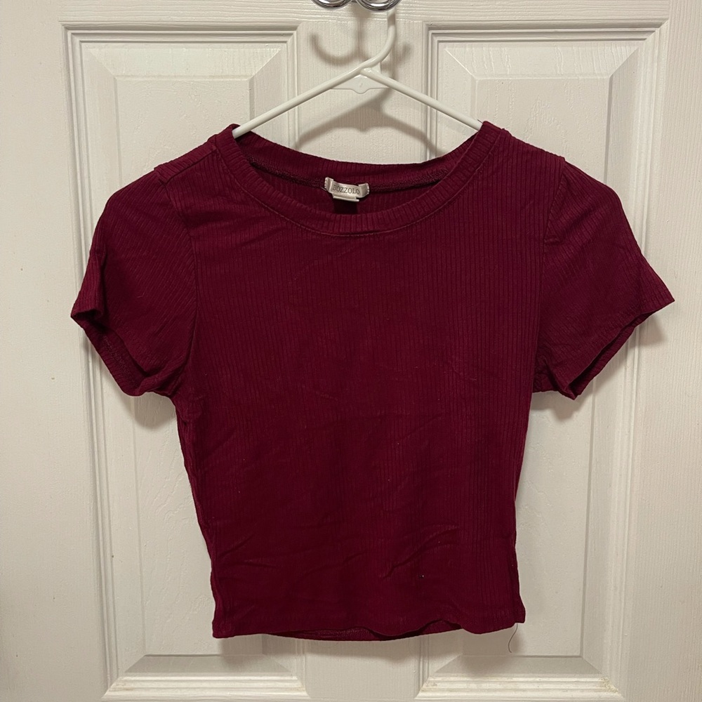 Red Cropped Tee